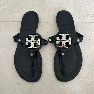 Leather Tory Burch flip flops